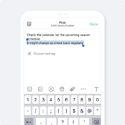 Writing posts with Text Editor : Tutorials | BAND