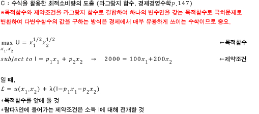 미크로 소비의 최적화문제, 마크로 소비의 최적화문제, 2기만을 가정한 소비의 최적화 모델 : 네이버 블로그