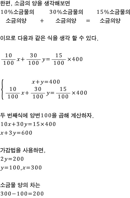 중학교 2학년 1학기 09 연립방정식 활용 해설 : 네이버 블로그
