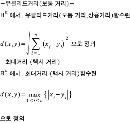 일반 거리 공간 1-1 : 네이버 블로그