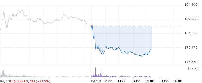 엘앤에프 일봉 차트