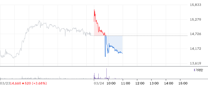 비엠티 일봉 차트