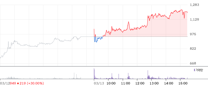 알엔티엑스 일봉 차트