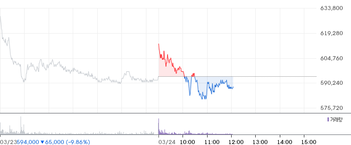 레인보우로보틱스 일봉 차트
