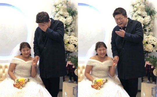 이수지 신부대기실 찾은 유민상 '오열'?..."결혼식 사회 제안에 욕해" | 인스티즈