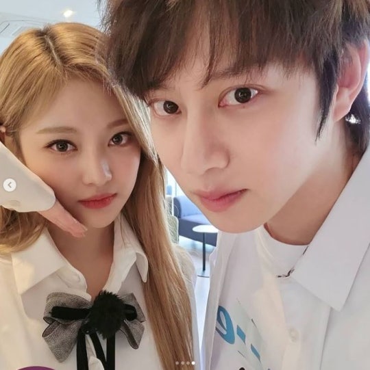 kpop group Super Junior Heechul and AESPA Ningning