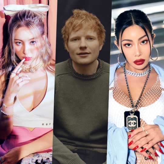 Ed Sheeran, Sunmi, and Jessi