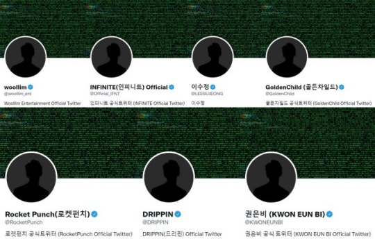 Woollim Entertainment artists' social media accounts