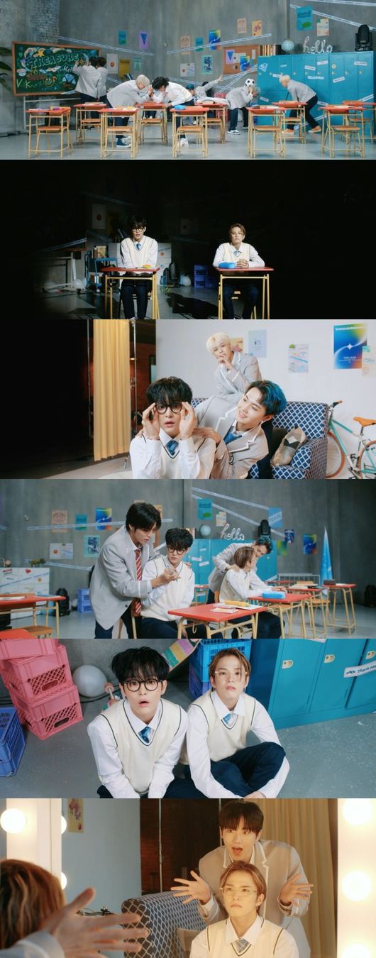 YG LIFE – TREASURE、制服姿でファンに向かって『HELLO