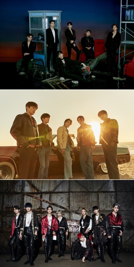 2PM, DAY6, and Stray Kids under JYP Entertainment