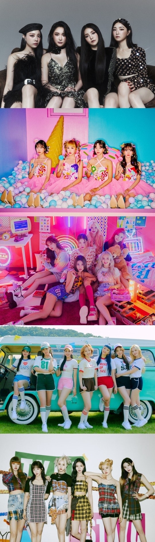 Brave Girls, WJSN CHOCOME, Weeekly, STAYC, and MOMOLAND