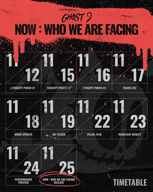 Ghost9 timetable