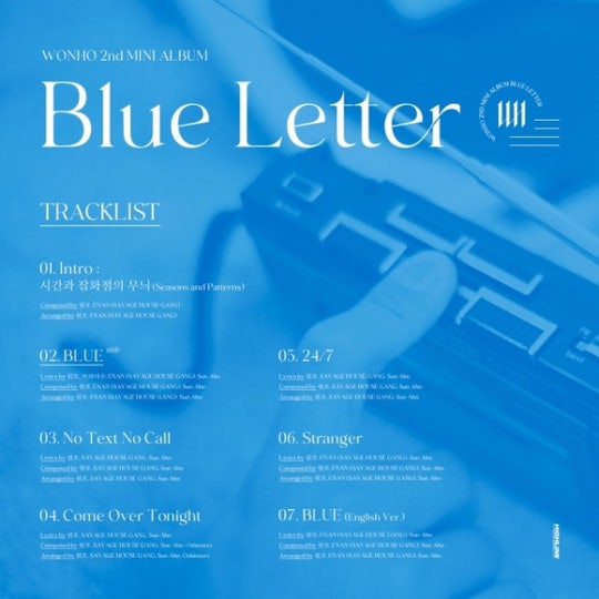Wonho 'Blue Letter' Tracklist