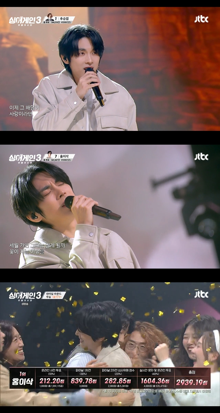 <b>홍이삭</b>, '<b>싱어게인3</b>' <b>우승</b>…2위는 소수빈