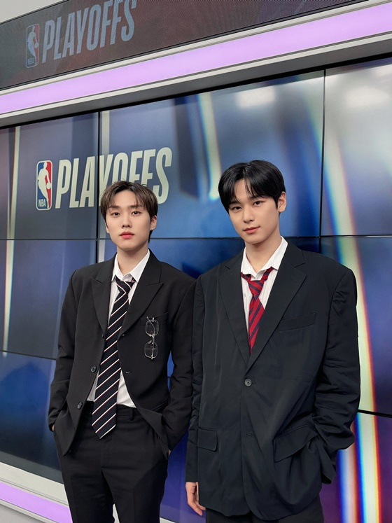 The Boyz’s Jacob and Juyeon Score Big as NBA Playoff Special Guests