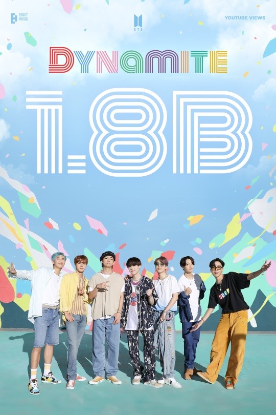 <b>방탄소년단</b> 'Dynamite' MV <b>18억뷰</b> 돌파..3년 6개월만 大기록