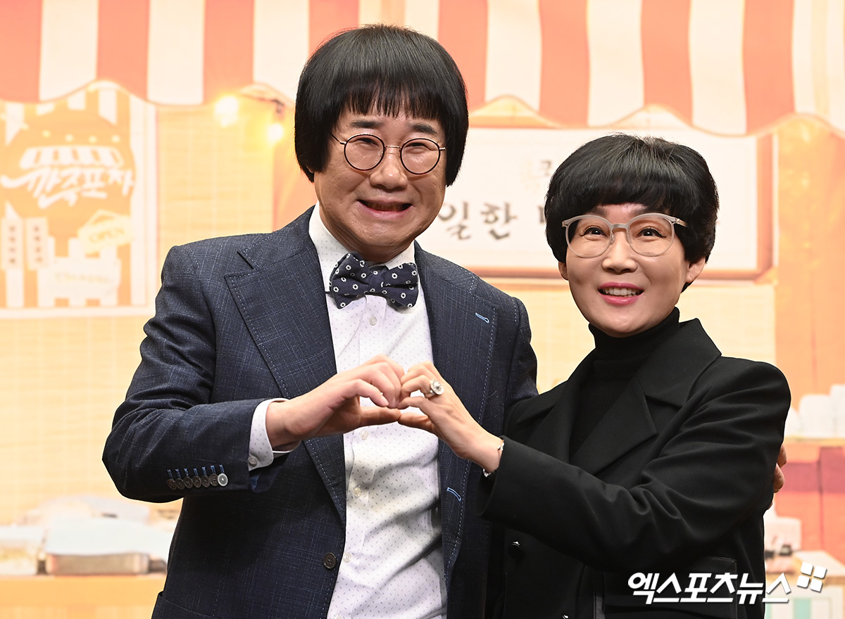 <b>팽현숙</b> "긴 촬영에 하혈까지"…최양락 성공 위한 '<b>깐죽포차</b>' [엑's 현장]