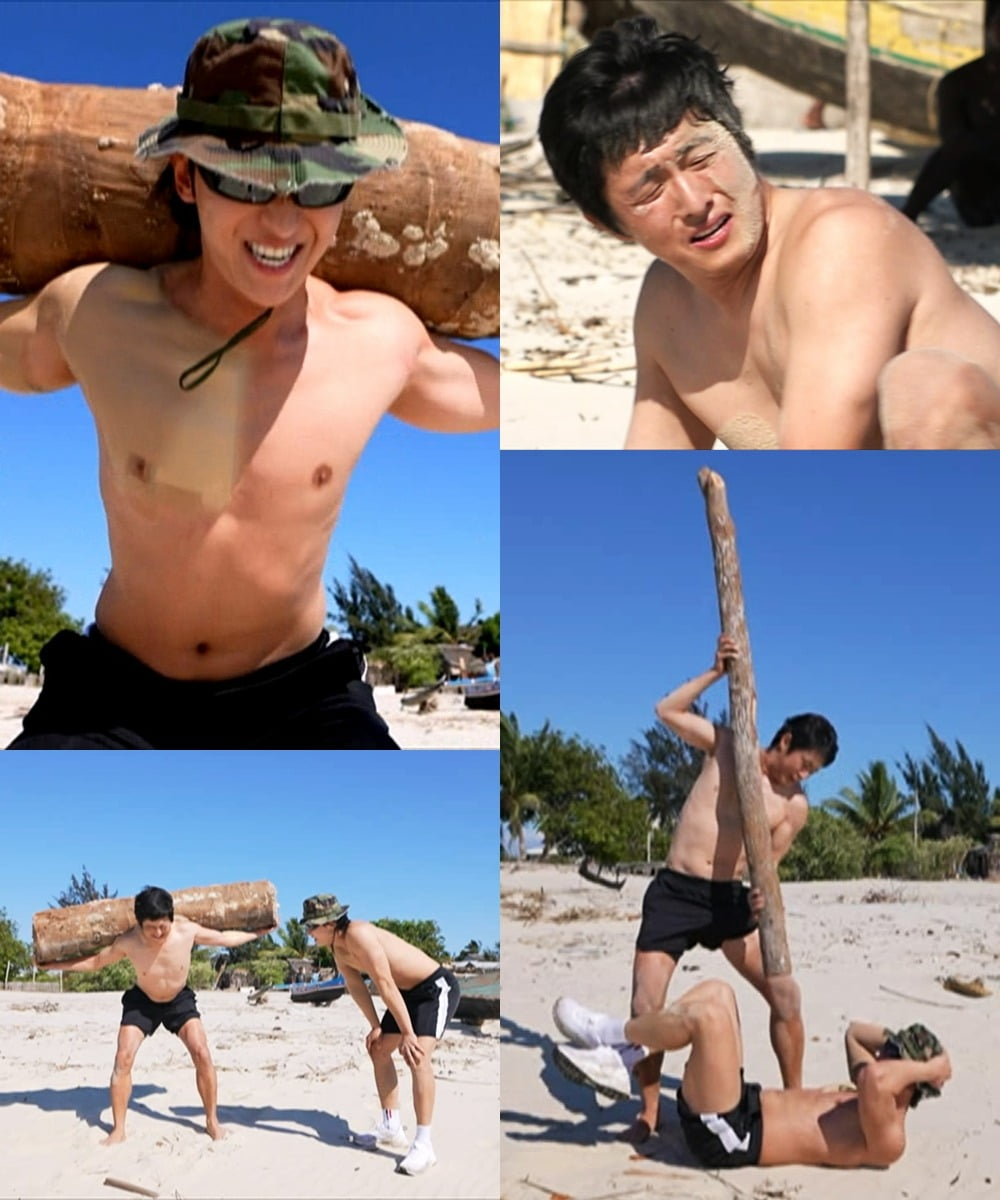 '<b>태계일주3</b>' <b>기안84</b>·덱스, '짐승美 폭발'…해변가도 헬스장으로