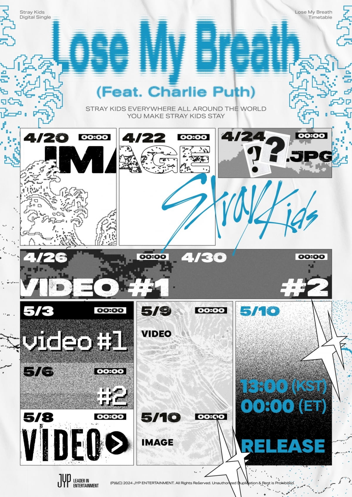 <b>스트레이 키즈</b>, 새 디싱 'Lose My Breath (Feat. Charlie Puth)' 각종 콘텐츠...