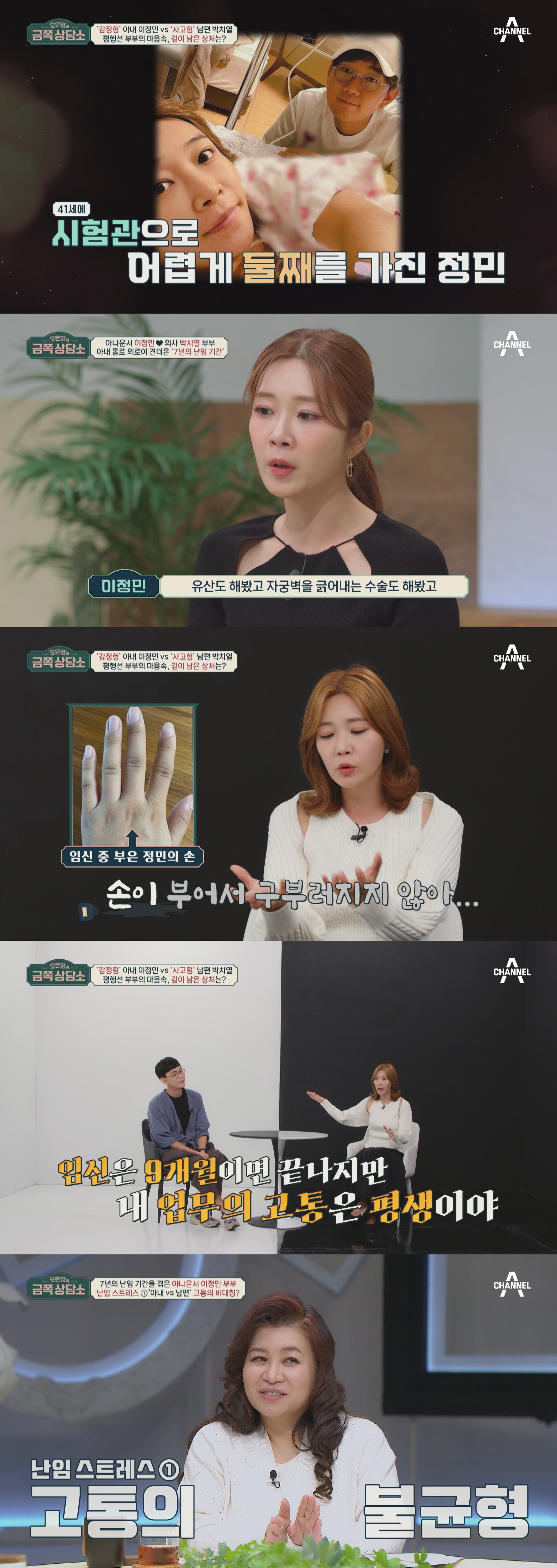 '의사 <b>남편</b>' <b>이정민</b> 아나운서, 시험관 시술만 무려 10번?(<b>금쪽상담소</b>)