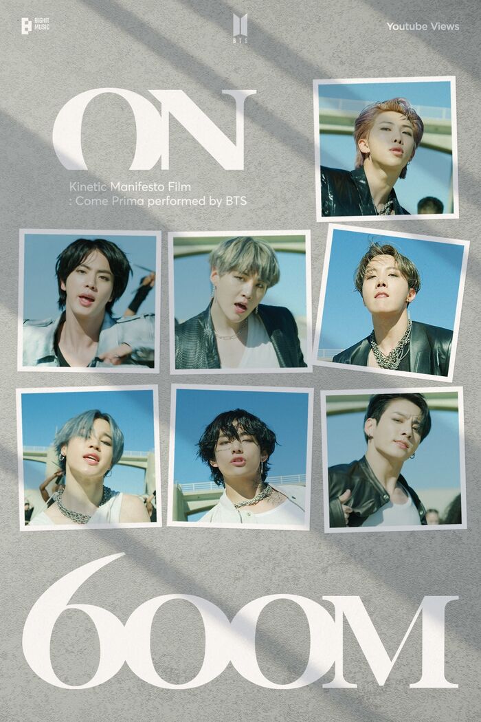 <b>방탄소년단</b> 'ON' 대규모 퍼포먼스 영상, 6억 뷰 돌파…통산 13번째