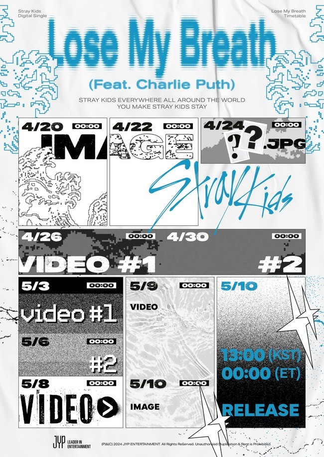 <b>스트레이 키즈</b>X찰리 푸스, 역대급 컬래버 온다…‘Lose My Breath’ <b>타임</b>테이...