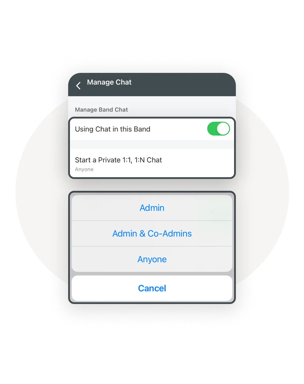 Admin Control & Group Management | BAND App