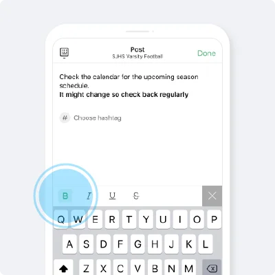 Writing Text Posts Writing posts with Text Editor : Tutorials | BAND